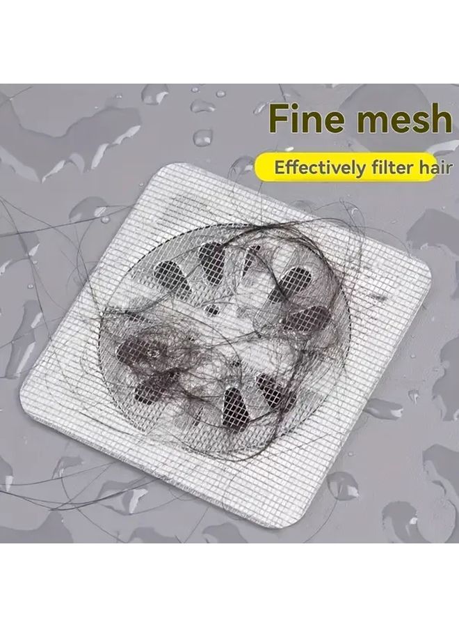 15pcs Bathroom Floor Drain Stickers Anti Clog Hair Filter Net For Toilet Drainage - Image 4